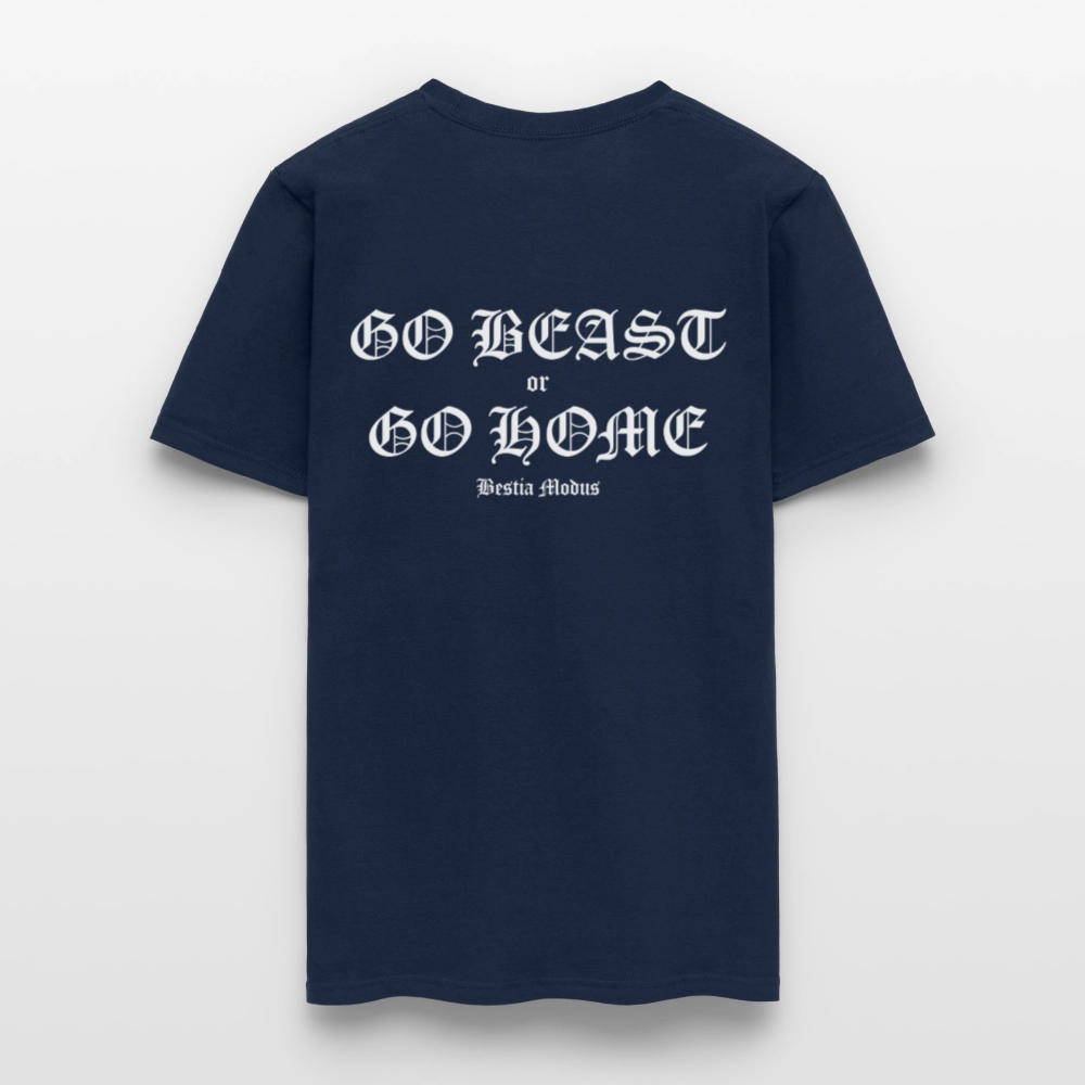 BEA$TMODE Letters Men's T-Shirt | GILDAN 5000 - navy