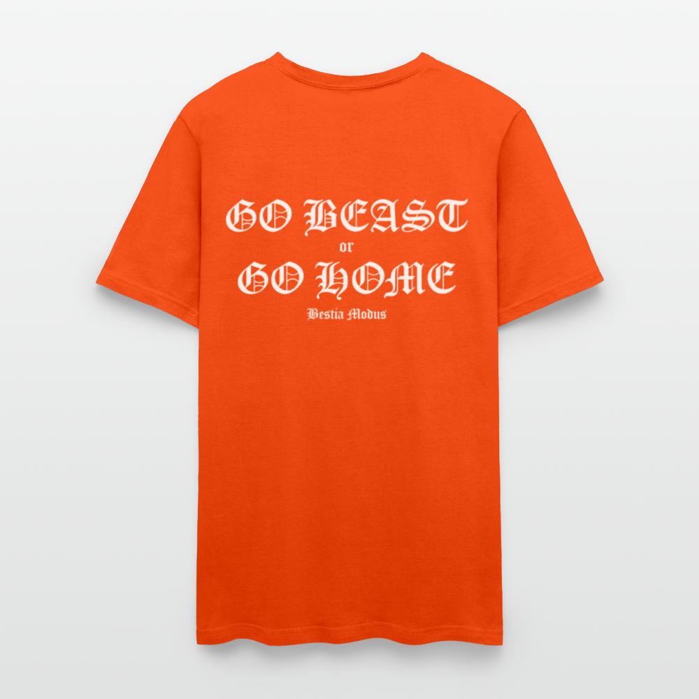 BEAST MODE Olde English Letters Men's T-Shirt | GILDAN 5000 - orange