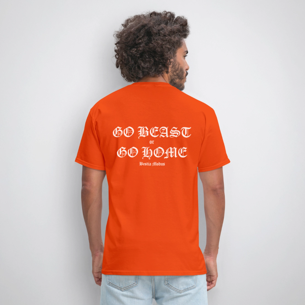 BEAST MODE Olde English Letters Men's T-Shirt | GILDAN 5000 - orange