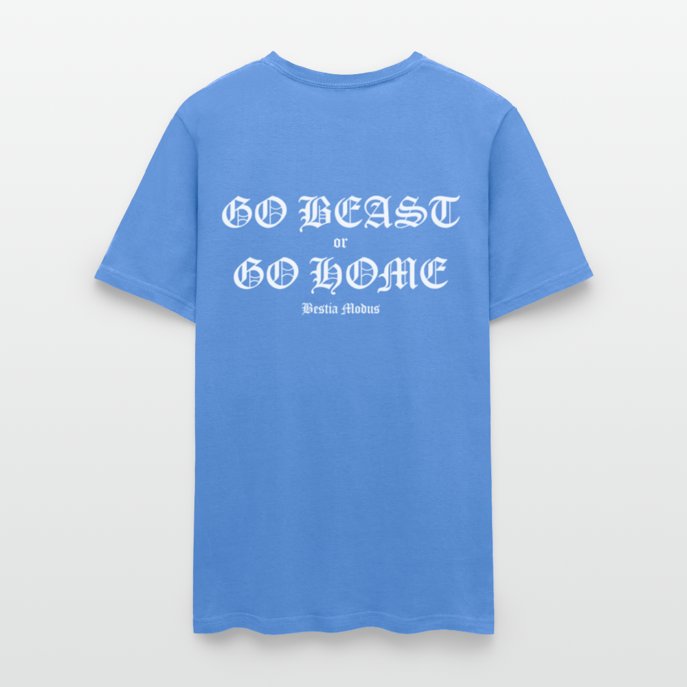 BEAST MODE Olde English Letters Men's T-Shirt | GILDAN 5000 - carolina blue