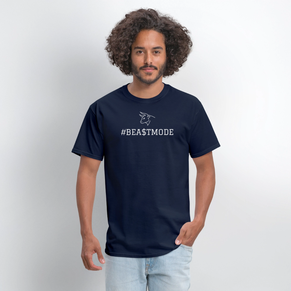 BEA$TMODE Letters Men's T-Shirt | GILDAN 5000 - navy