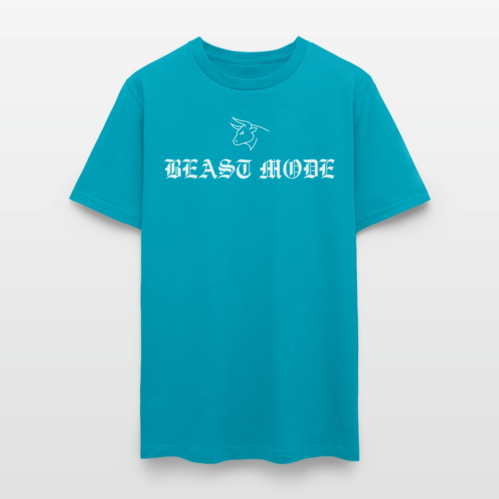 BEAST MODE Olde English Letters Men's T-Shirt | GILDAN 5000 - turquoise