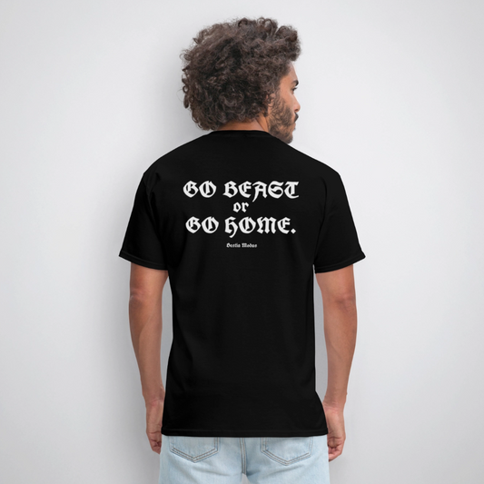 Bestia Modus Bull Small Logo Men's T-Shirt | GILDAN 5000 - black