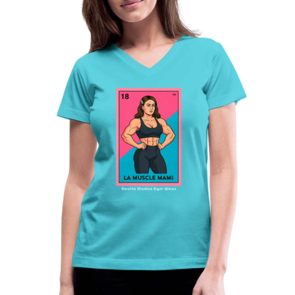Women's V-Neck T-Shirt - aqua
