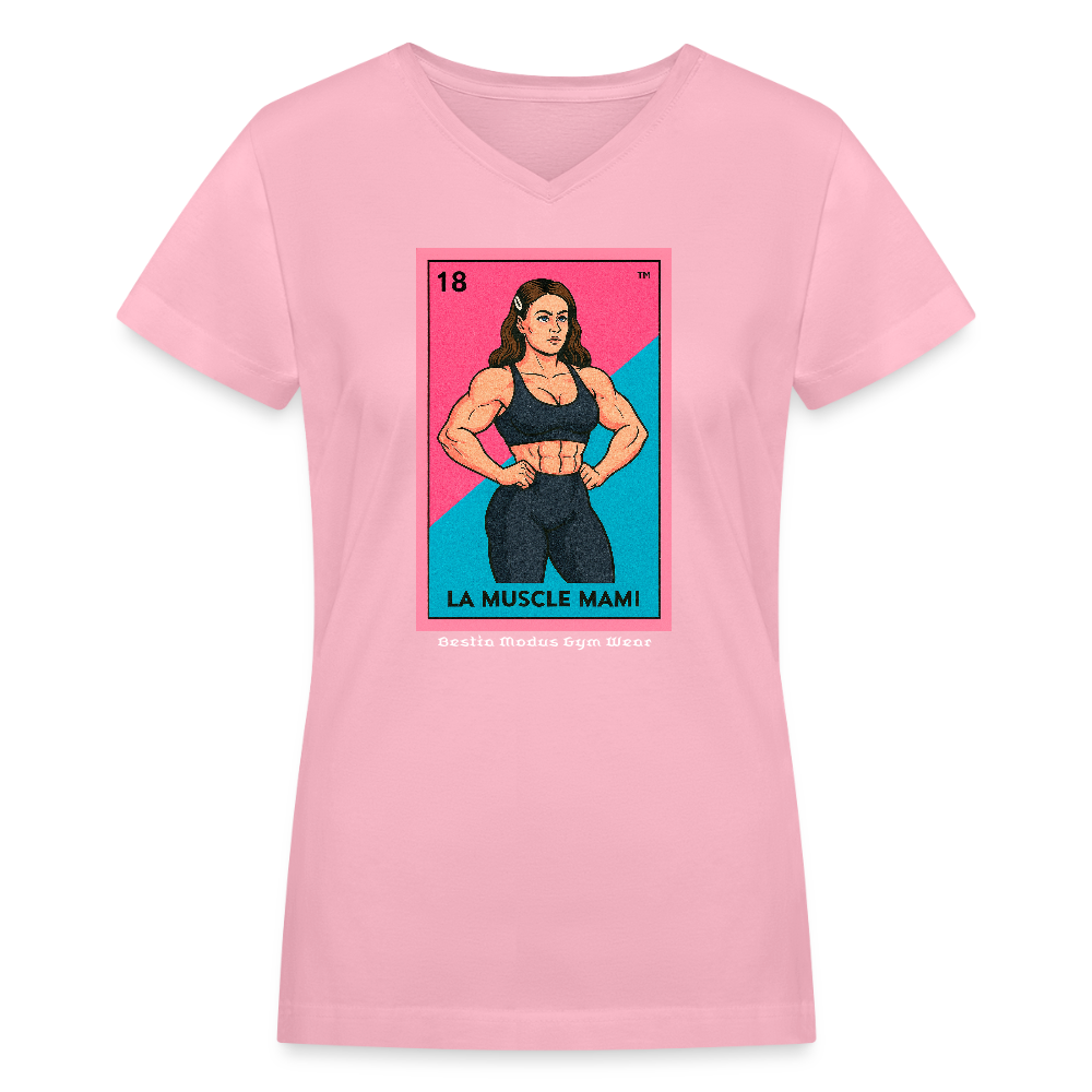 Women's V-Neck T-Shirt - pink