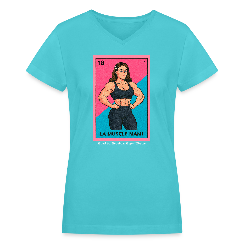 Women's V-Neck T-Shirt - aqua