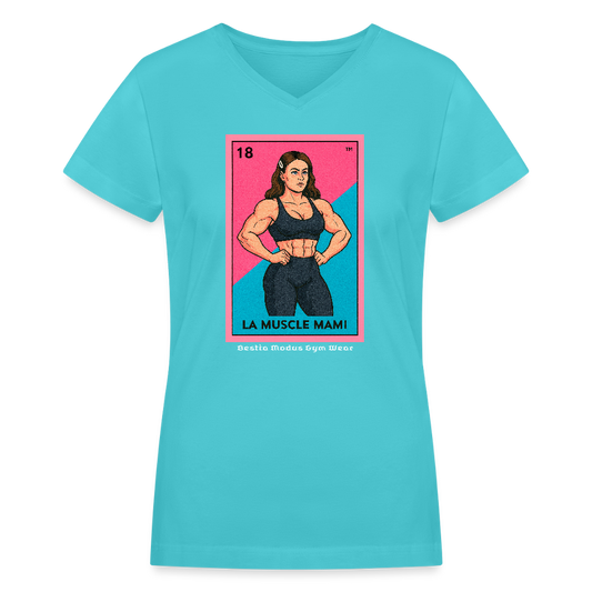 Women's V-Neck T-Shirt - aqua